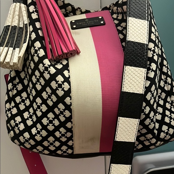 Kate Spade Black and Pink Geometric Shoulder Bag - Picture 5 of 5